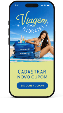 Tela de cadastro de cupom no celular